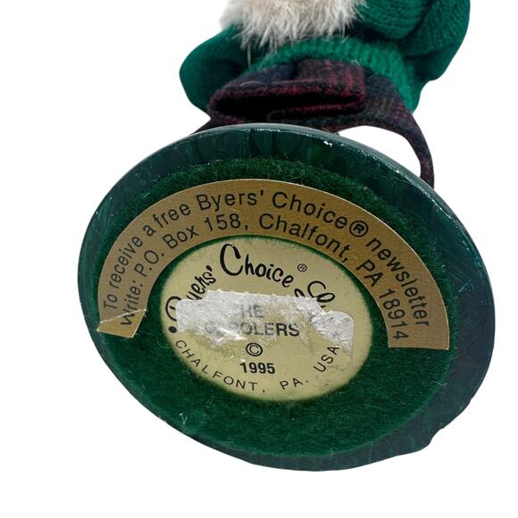 Vintage Byers Choice Carolers Woman White Fur Muff Figurine Limited 100 Signed - Picture 7 of 8